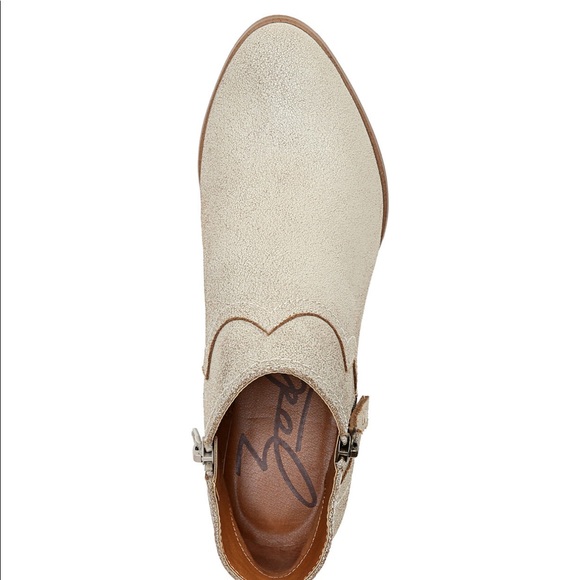 Zodiac Western Ivory Distressed Leather Boot NEW - Picture 4 of 6